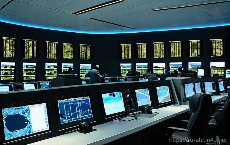 항공교통관제사의 연봉 비교 국내 vs 해외 - **A modern air traffic control center in Russia (e.g., Moscow).**
* **Prompt:** A wide, cinema...