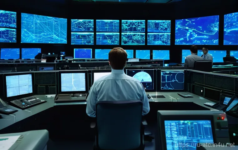관제사 인턴 경험을 통해 배울 수 있는 것들 - **Prompt 1: The First Glimpse into Air Traffic Control**
A highly detailed image of a modern air...